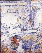 Georges Seurat Study for The Circus oil